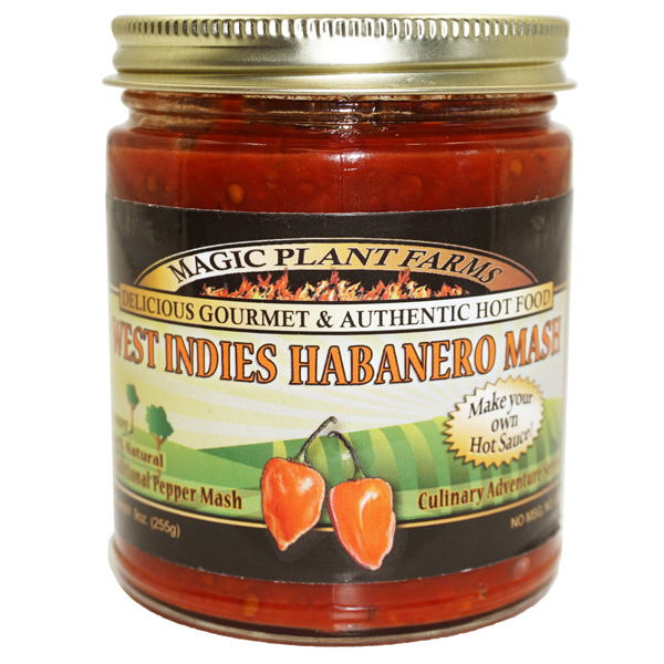9oz Jar of West Indies Habanero Mash Premium Quality Habanero Paste
