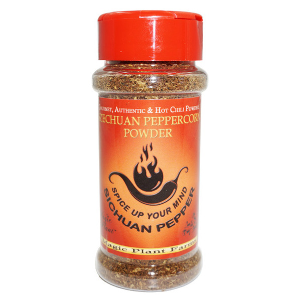 Sichuan Peppercorn Powder 2oz in a plastic Jar with sifter lid